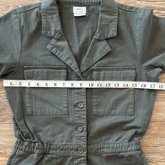 RVCA Conscious Rancher Utility Romper Jumper Women's Size Small 100% Cotton - Picture 11 of 16